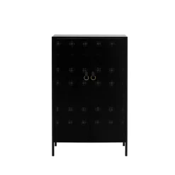 Maze Display & Glass Cabinets*Francis cabinet, . leather Black