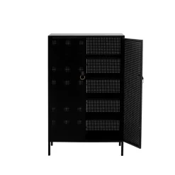 Maze Display & Glass Cabinets*Francis cabinet, . leather Black