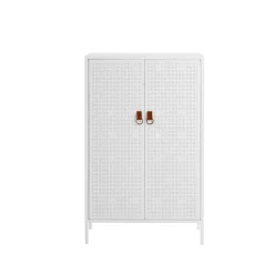 Maze Display & Glass Cabinets*Francis cabinet, . leather White
