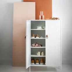 Maze Display & Glass Cabinets*Francis cabinet, . leather White