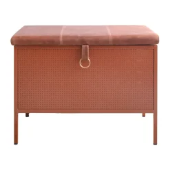 Maze Benches*Frank storage bench, Cinnamon-vintage cognac Brown