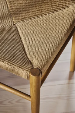 1898 Chairs*Fridhem dining chair, Papercord-laquered oak Beige
