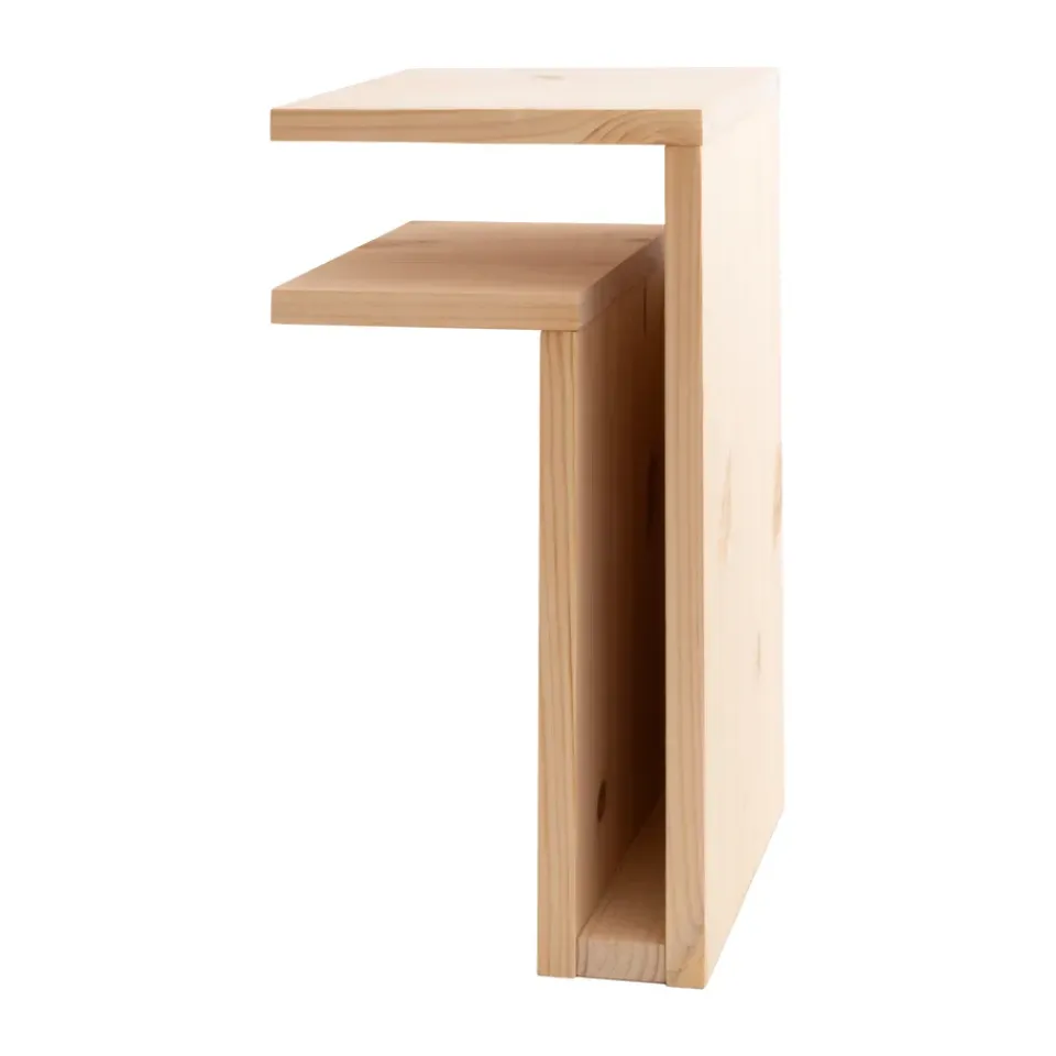 Maze Bedside Tables*F-shelf Play DIY wall shelf, Pine, left Green