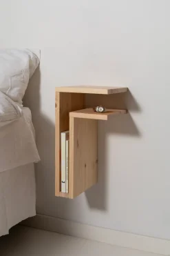 Maze Bedside Tables*F-shelf Play DIY wall shelf, Pine, right Green