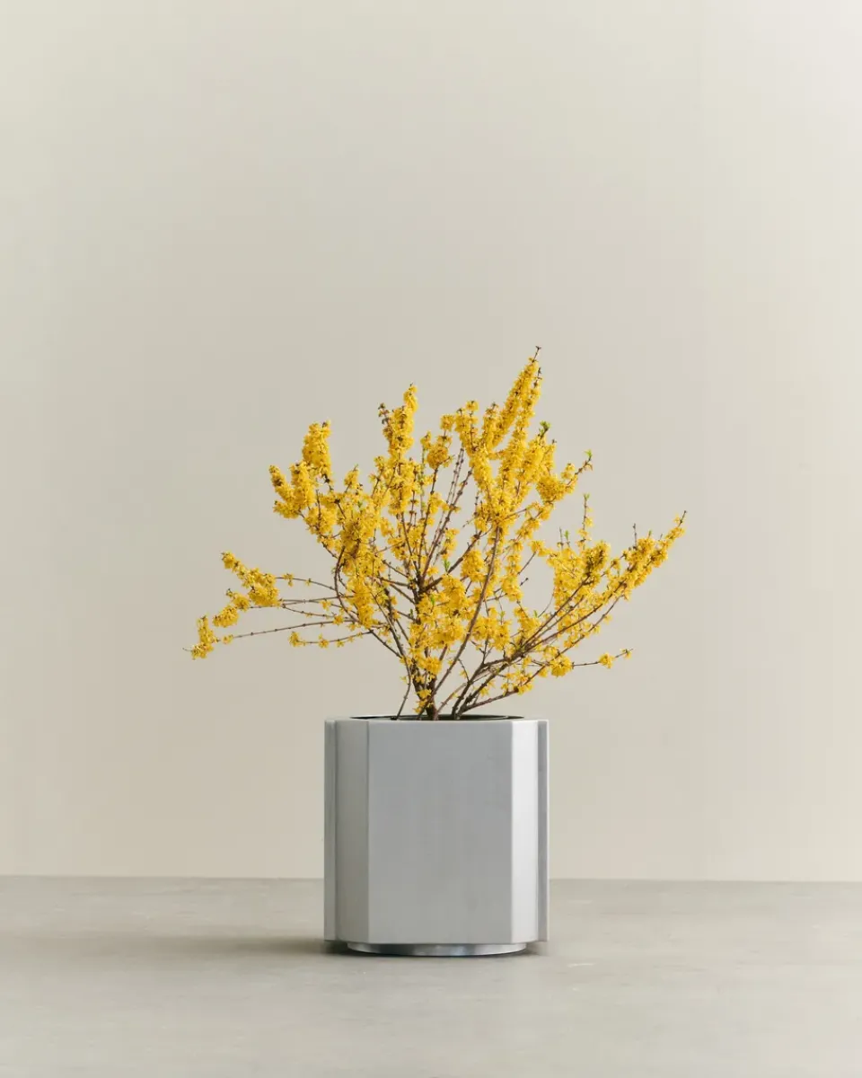 Louise Roe Garden Details & Accessories*Funki pot L 52 cm, Brushed Aluminium Silver-coloured