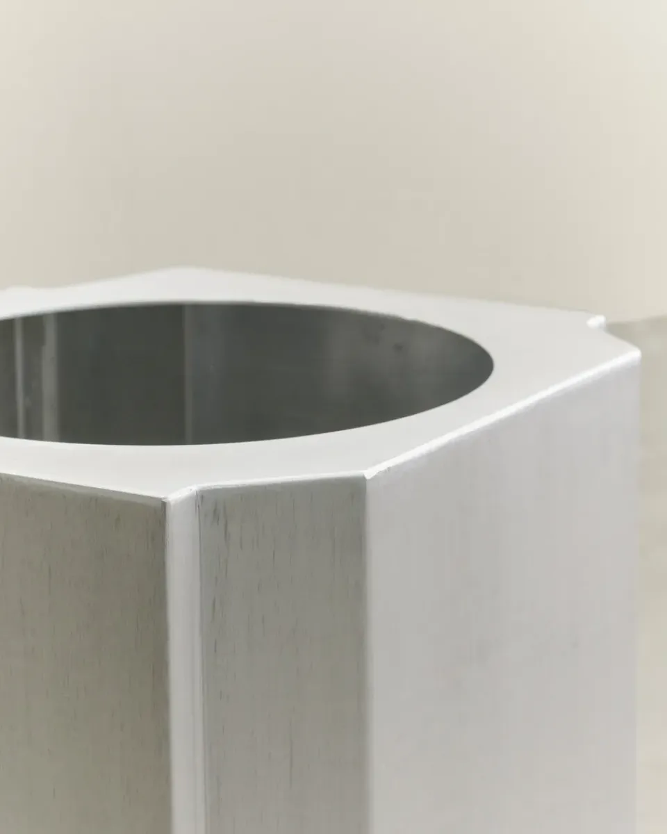 Louise Roe Garden Details & Accessories*Funki pot M 40 cm, Brushed Aluminium Silver-coloured