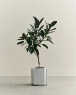 Louise Roe Garden Details & Accessories*Funki pot M 40 cm, Brushed Aluminium Silver-coloured
