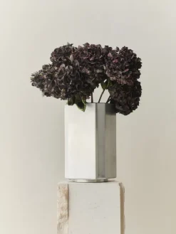 Louise Roe Garden Details & Accessories*Funki pot S 36 cm, Brushed Aluminium Silver-coloured