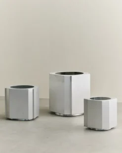 Louise Roe Garden Details & Accessories*Funki Pot XL 70 cm, Brushed Aluminium Silver-coloured