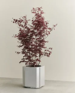 Louise Roe Garden Details & Accessories*Funki Pot XL 70 cm, Brushed Aluminium Silver-coloured