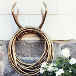 Garden Glory Garden Details & Accessories*wall mount reindeer, Gold Gold-coloured