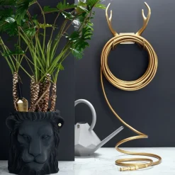Garden Glory Garden Details & Accessories*wall mount reindeer, Gold Gold-coloured