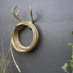 Garden Glory Garden Details & Accessories*wall mount reindeer, Gold Gold-coloured
