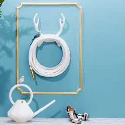 Garden Glory Garden Details & Accessories*wall mount reindeer, White