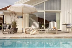 Brafab Sun Protection*Gatsby parasol, stripe, Ø256 cm Grey