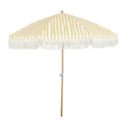 Brafab Sun Protection*Gatsby parasol, Yellow stripe, Ø185 cm Beige