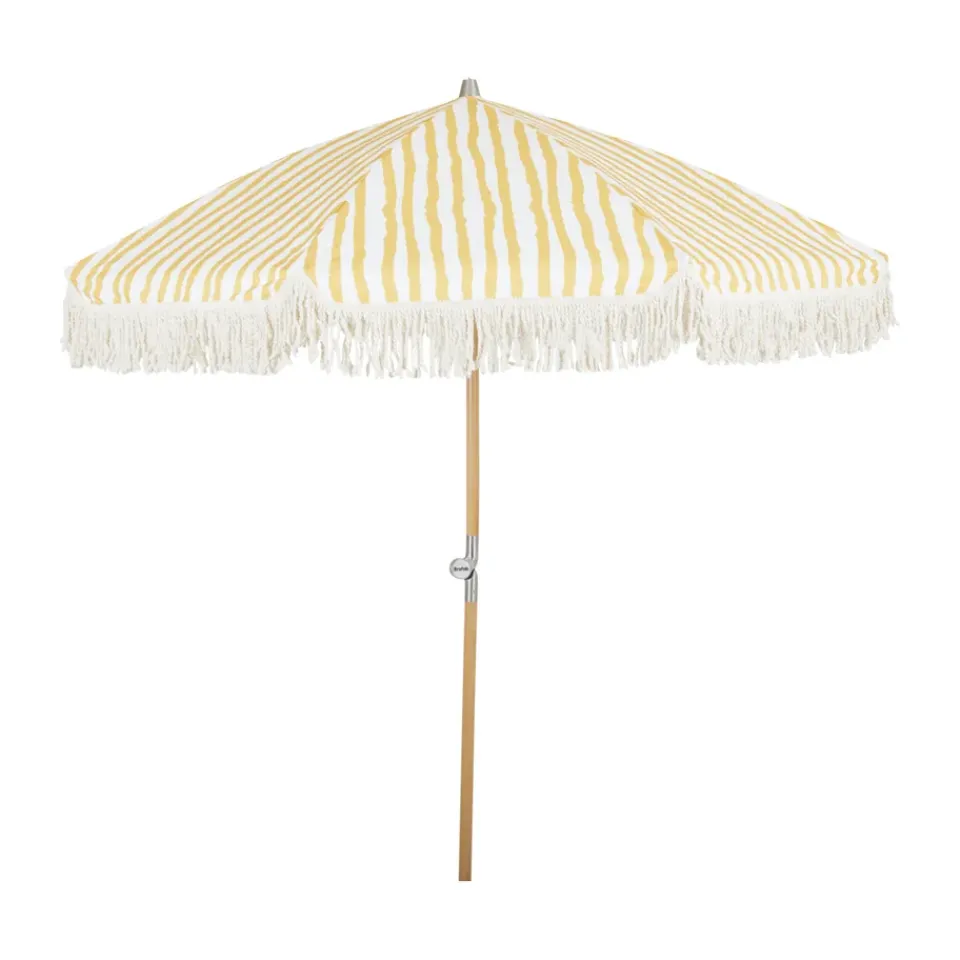 Brafab Sun Protection*Gatsby parasol, Yellow stripe, Ø185 cm Beige