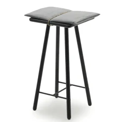 Fritz Hansen Bar Stools*Georg barstool low, Black stained oak GreyBlack