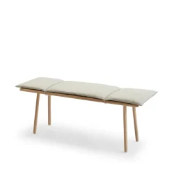 Fritz Hansen Benches*Georg bench, Untreated oak-incl. seat cushion Beige