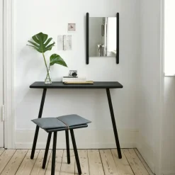 Fritz Hansen Stools*Georg stool, Linen, oak untreated, incl. linen cushion Beige