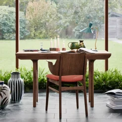 Warm Nordic Chairs*Gesture chair, upholstered seat and back, Leather prescott 207 , lacquered beech legs, upholstered seat, upholstered back Black