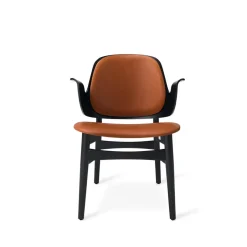 Warm Nordic Armchairs & Footstools|Chairs*Gesture lounge chair, Leather sevilla 4001 , lacquered beech legs Black
