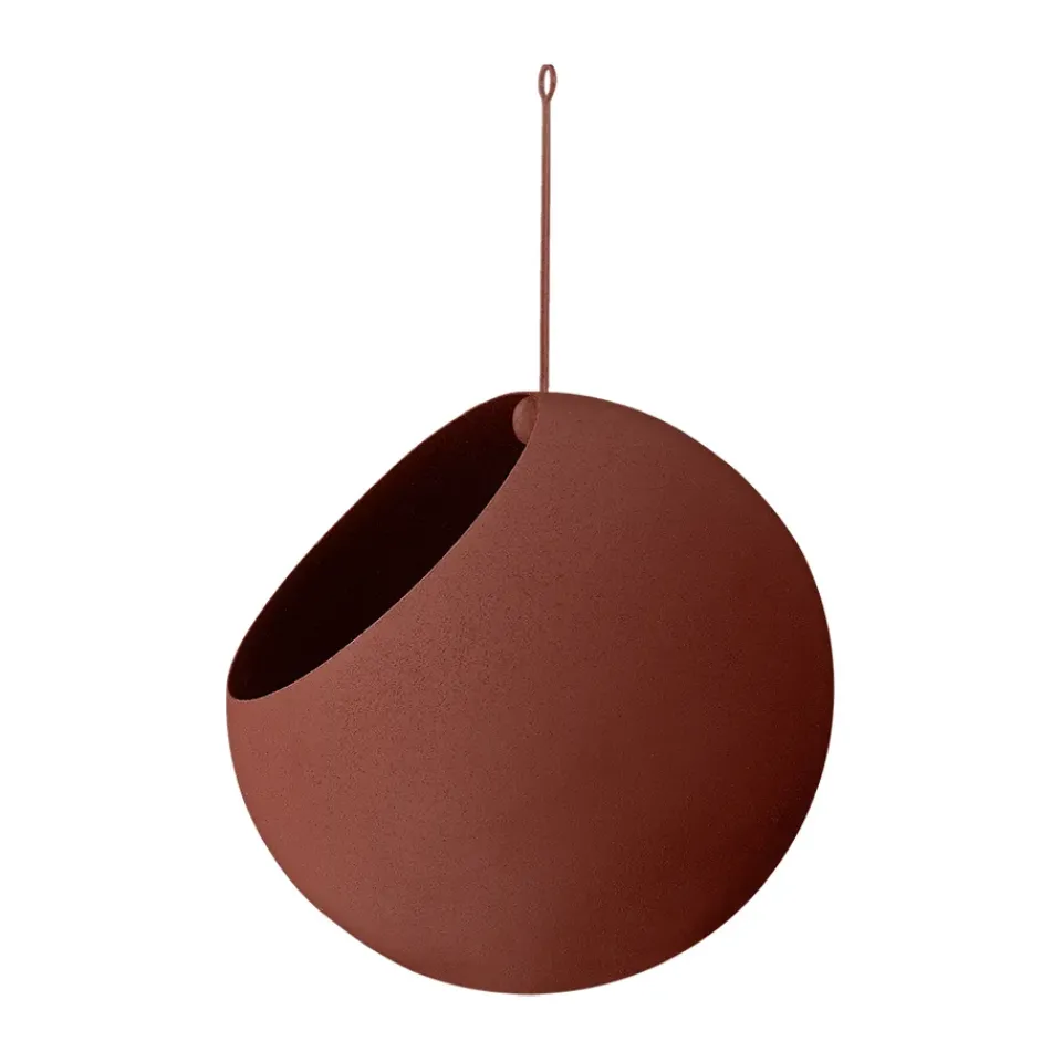 AYTM Garden Details & Accessories*GLOBE hanging pot Ø21 cm h32 cm, Gingerbread Brown