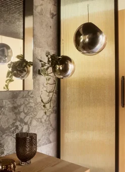 AYTM Garden Details & Accessories*GLOBE hanging pot Ø17 cm h28 cm, Silver Silver-coloured