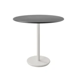 Cane-line Balcony Furniture|Table For Outdoor Use*Go coffee table Ø80 cm, Lava -white Grey