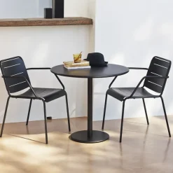 Cane-line Table For Outdoor Use|Balcony Furniture*Go coffee table Ø80 cm, - White