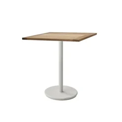 Cane-line Table For Outdoor Use*Go coffee table teak 72x72 cm, White stand Brown