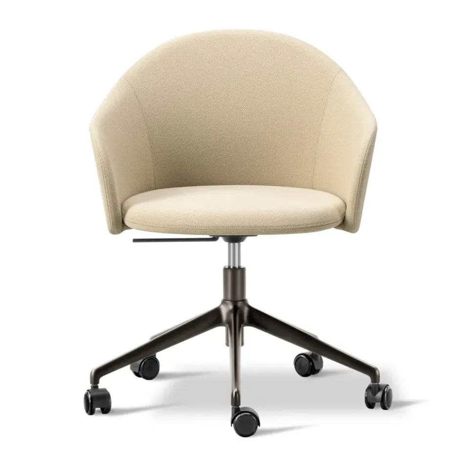 Fredericia Furniture Office Chairs*Gomo Armchair armchair swivel base 5-star, Mylla 221-flint Beige