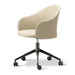 Fredericia Furniture Office Chairs*Gomo Armchair armchair swivel base 5-star, Mylla 221-flint Beige