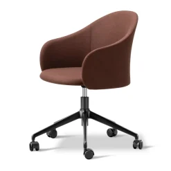 Fredericia Furniture Office Chairs*Gomo Armchair armchair swivel base 5-star, Blazer CUZ4D Dunalk-black Red