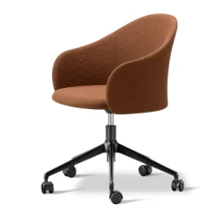Fredericia Furniture Office Chairs*Gomo Armchair armchair swivel base 5-star, Myr 362-black Brown