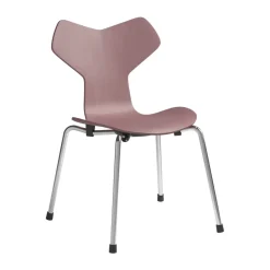 Fritz Hansen Children's Chairs|Children's Chairs*Grand Prix children's chair, Wild rose painted ash-chrome PinkSilver-coloured