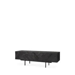 Ethnicraft Dressers & Sideboards|T.V & Media Units*Graphic media cabinet, 162 cm Black