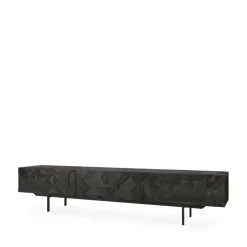 Ethnicraft Dressers & Sideboards|T.V & Media Units*Graphic media cabinet, 242 cm Black