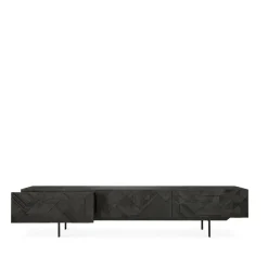 Ethnicraft Dressers & Sideboards|T.V & Media Units*Graphic media cabinet, 242 cm Black