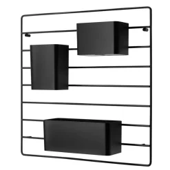 String String Shelves*Grid organizer 3 pieces, Black