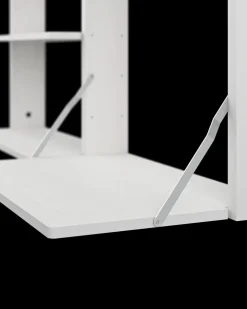 Massproductions Desks*Gridlock - M1-A4-0-D shelf with writing table, stained Ash White