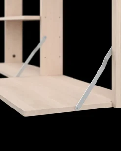 Massproductions Desks*Gridlock - M1-A4-0-D shelf with writing table, Natural Ash Beige