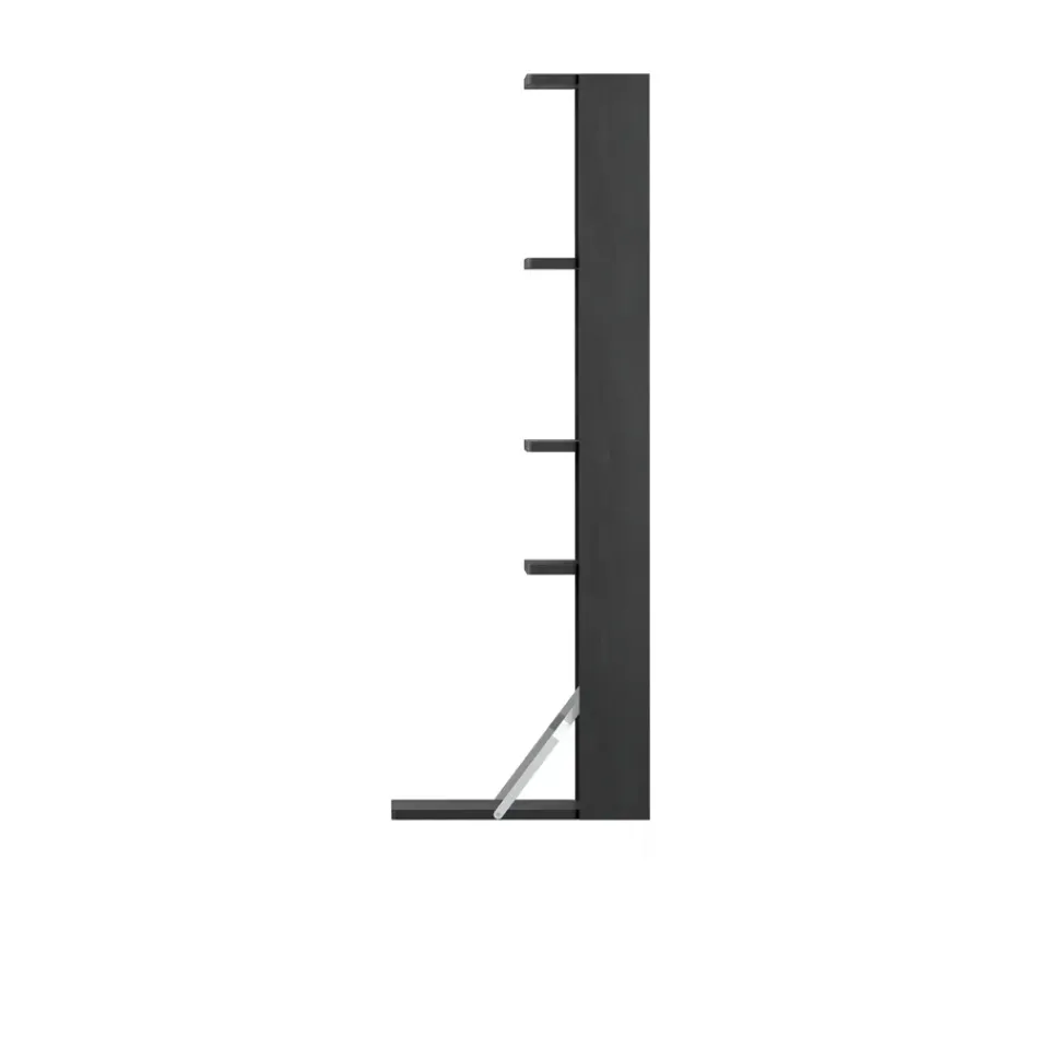 Massproductions Desks*Gridlock - M1-A4-0-D shelf with writing table, stained Ash Black
