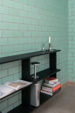 Massproductions Shelves & Shelving Systems*Gridlock Shelf W800 shelf, stained Ash Black