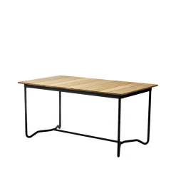 Skargaarden Table For Outdoor Use*Grinda table, Teak, large, black frame Brown