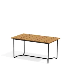 Skargaarden Table For Outdoor Use*Grinda table, Teak, medium, black frame Brown