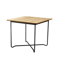 Skargaarden Table For Outdoor Use*Grinda table, Teak, small, black frame Brown