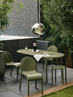 Tom Dixon Seating|Balcony Furniture*Groove chair, Moss Green