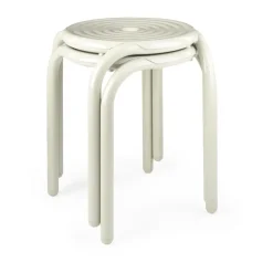Tom Dixon Seating*Groove stool 45 cm, Putty Beige