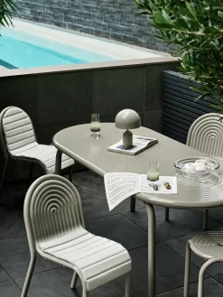 Tom Dixon Seating*Groove stool 45 cm, Putty Beige